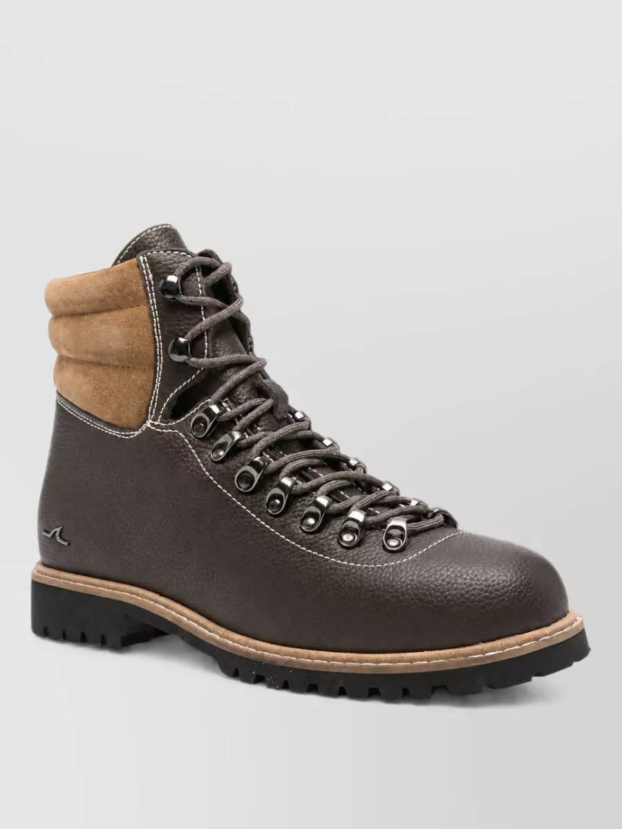 Paul & Shark leather lace-up ankle boots