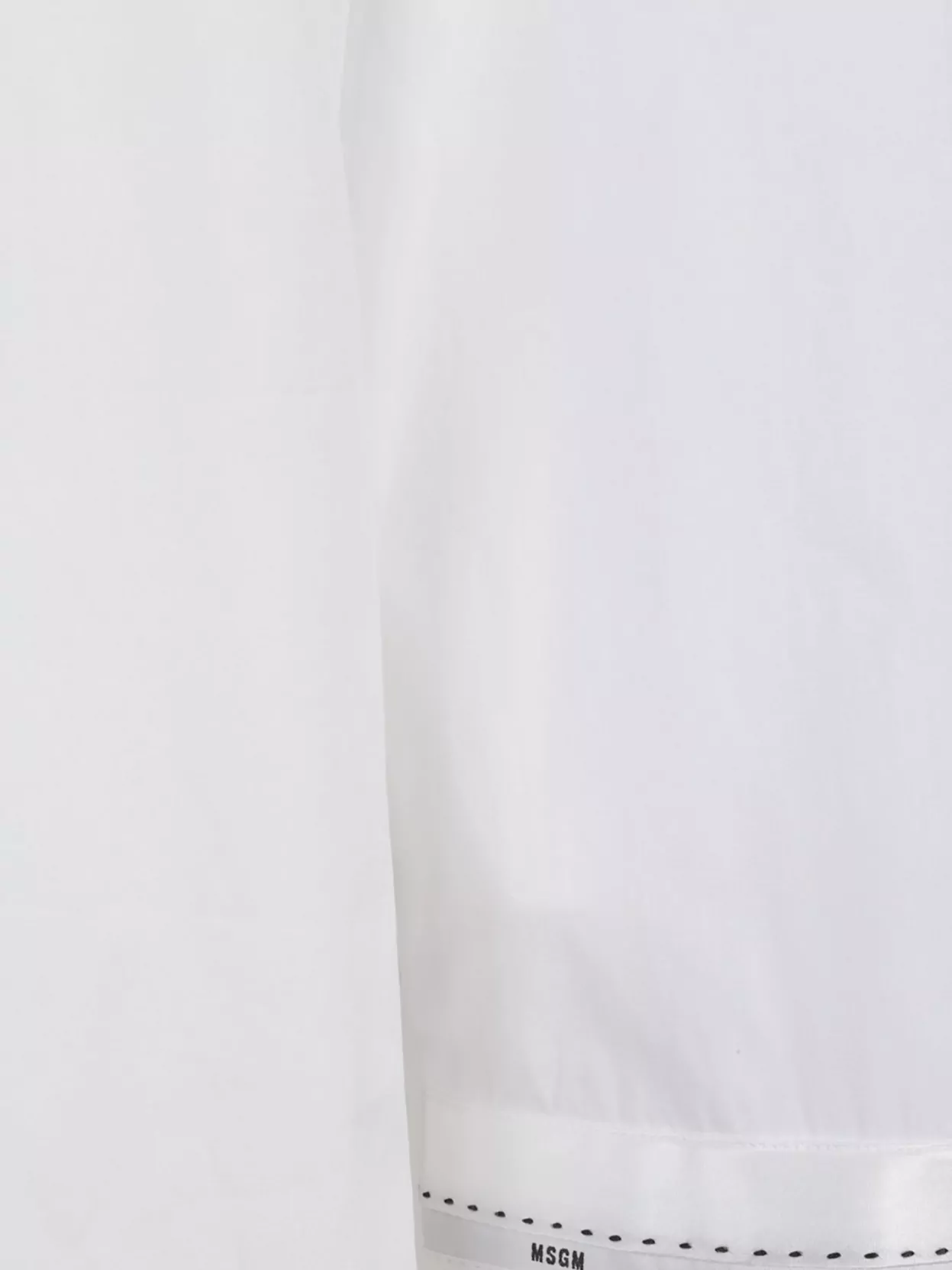 Msgm Regular Cut Shirt With Buttoned Cuffs In White