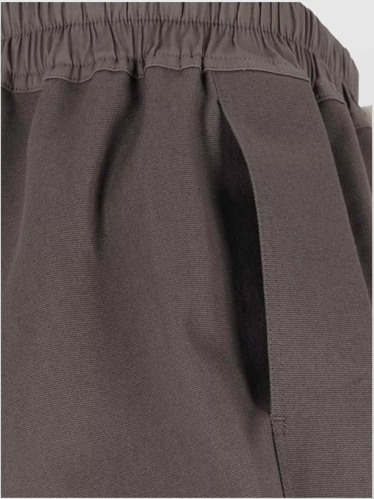 Rick Owens Straight Elastic Waistband Frayed Hem Shorts