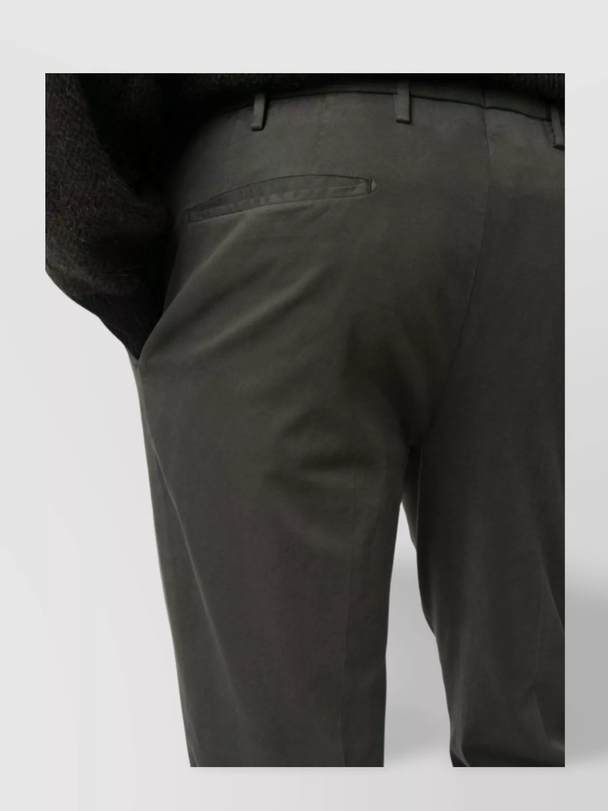 Incotex Cotton Trousers With Back And Side Pockets In Black