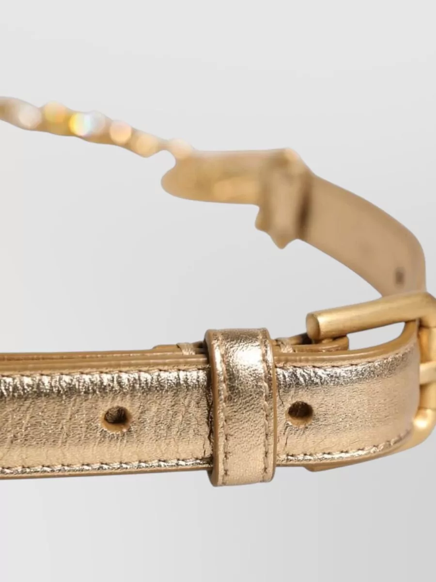 Dolce&Gabbana Crystal Embellished Chain Belt