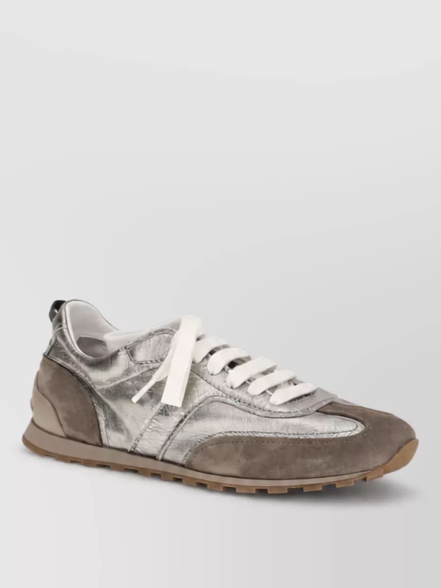 Brunello Cucinelli leather lace-up sneakers