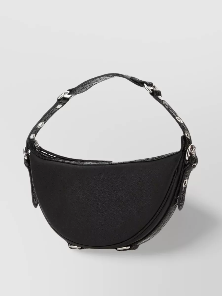 Shop By Far Gib Leather Shoulder Bag In Black