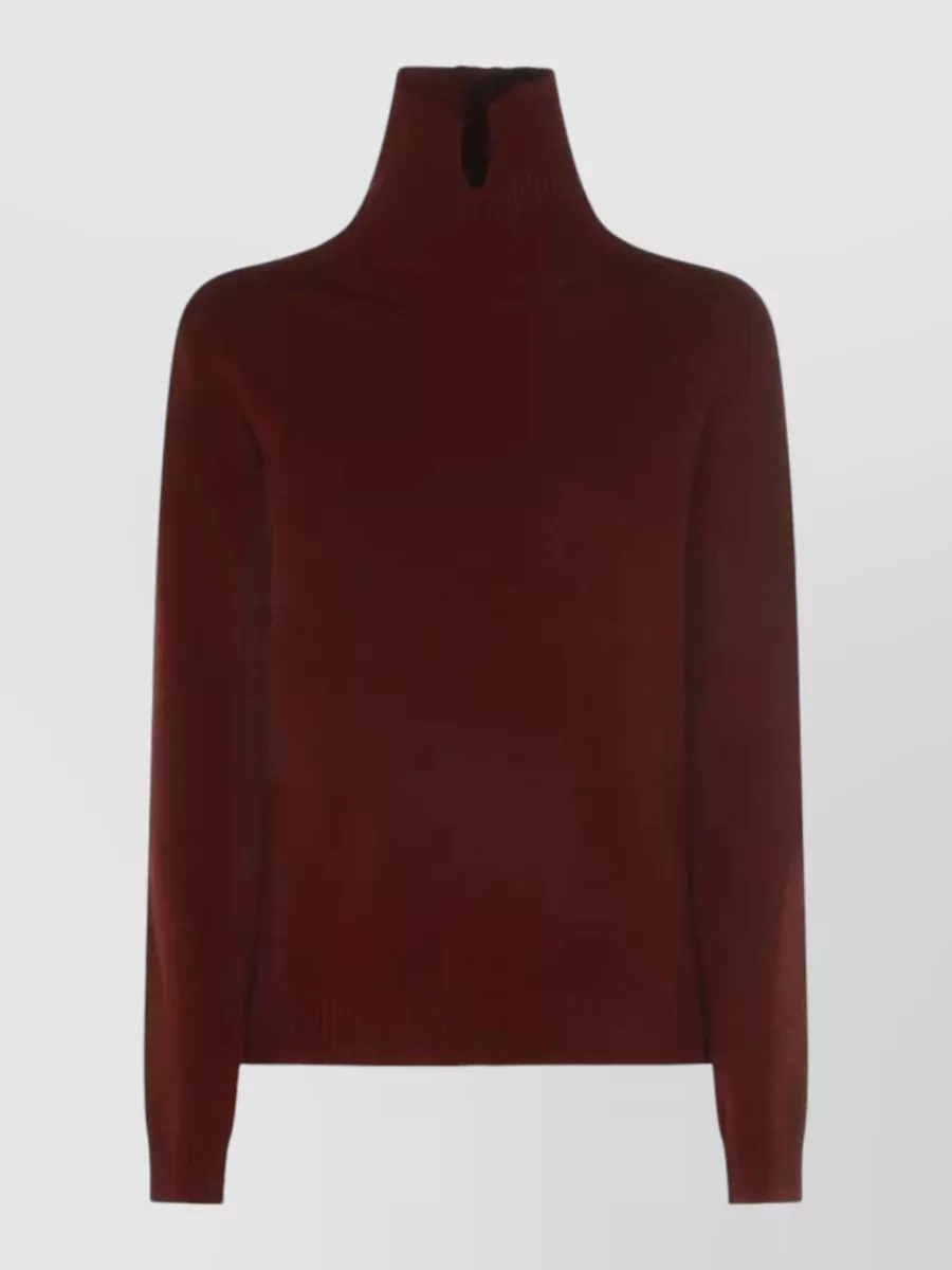 Jil Sander wool ribbed turtleneck sweater