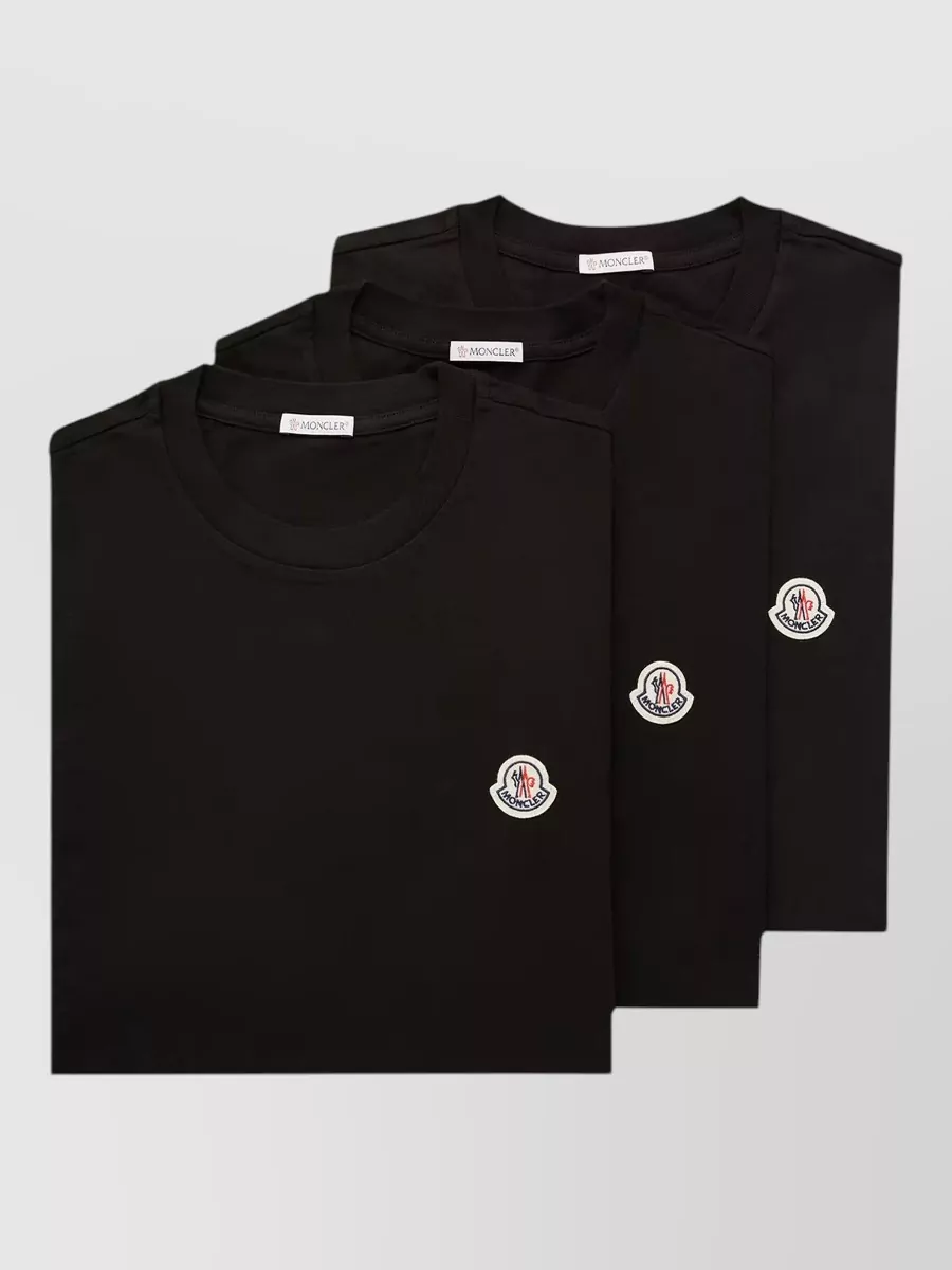 Moncler cotton logo patch t-shirt set