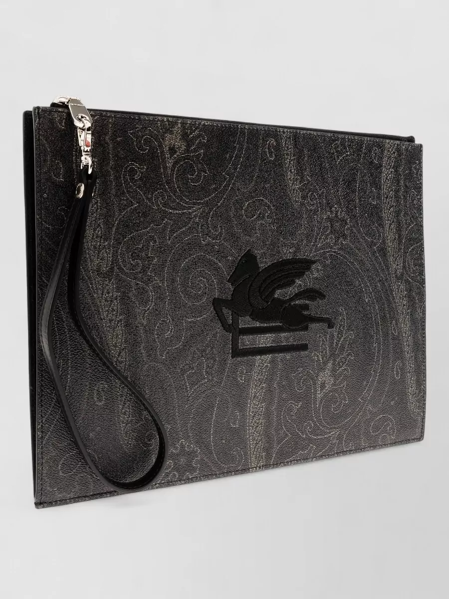 Etro Paisley Clutch Bag Rectangular Shape Wrist Strap