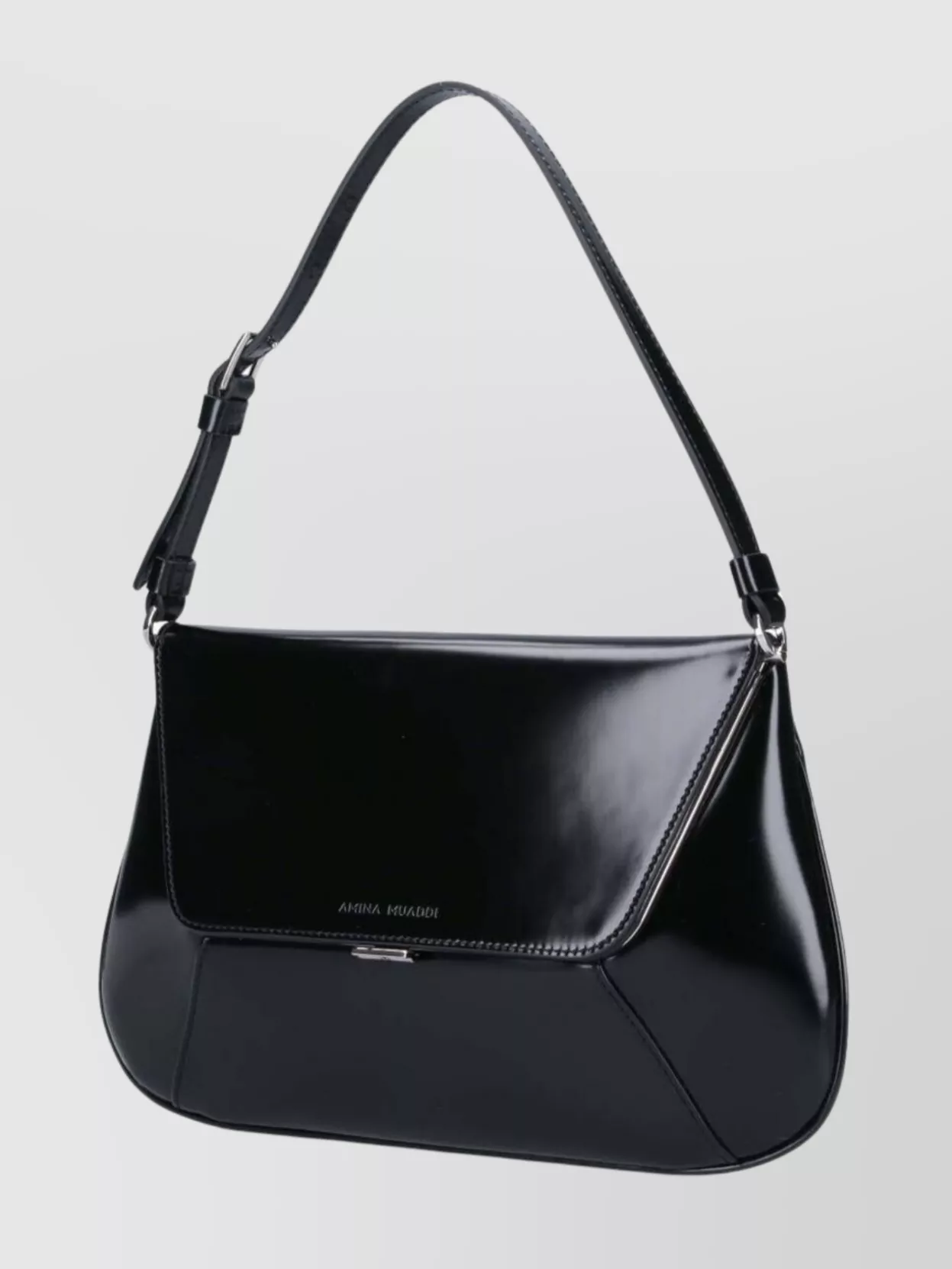 Amina Muaddi Shoulder Bag With Adjustable Strap And Smooth Finish