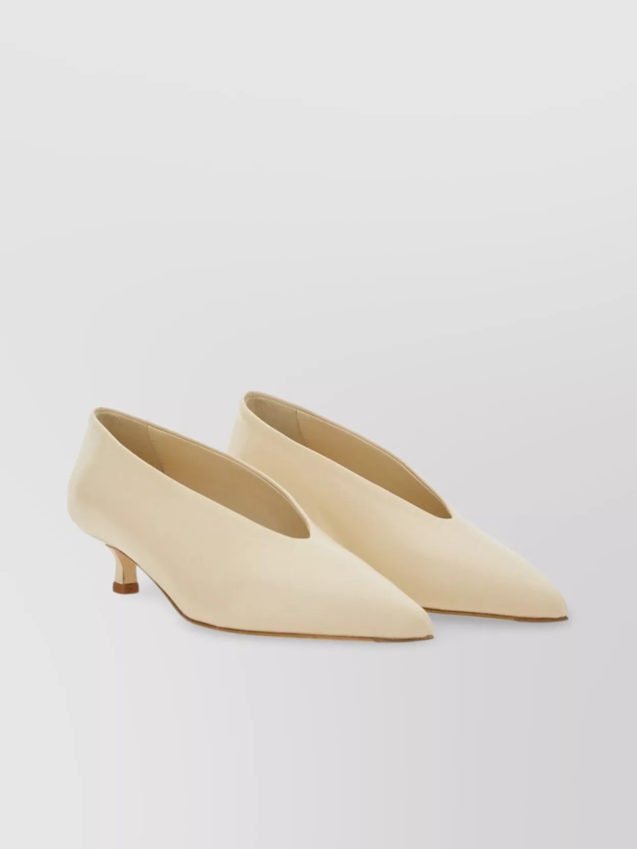 AEYDE "CLARA" KITTEN HEEL POINTED TOE PUMPS