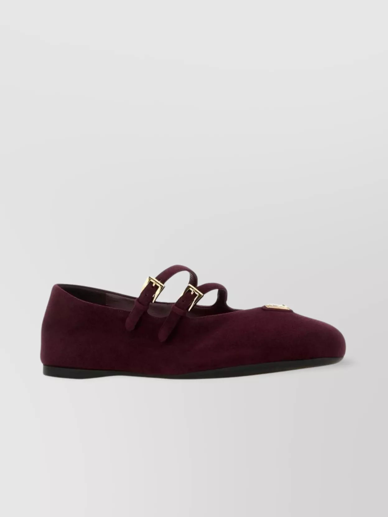 Prada Suede Ballerinas With Flat Sole And Round Toe