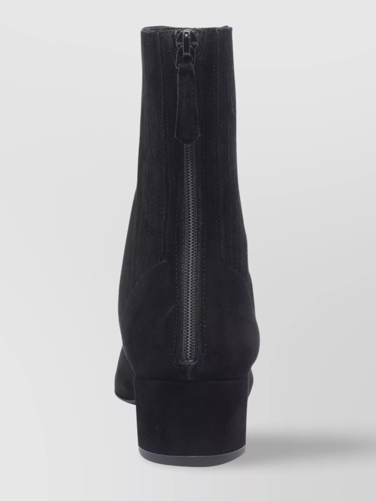 Aquazzura Pointed Toe Suede Ankle Boots With Block Heel