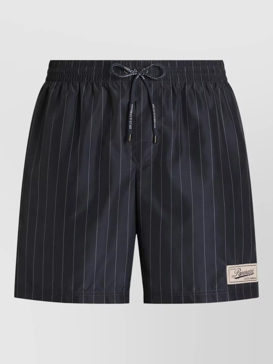 Dolce&Gabbana Striped Mid-Length Swim Shorts
