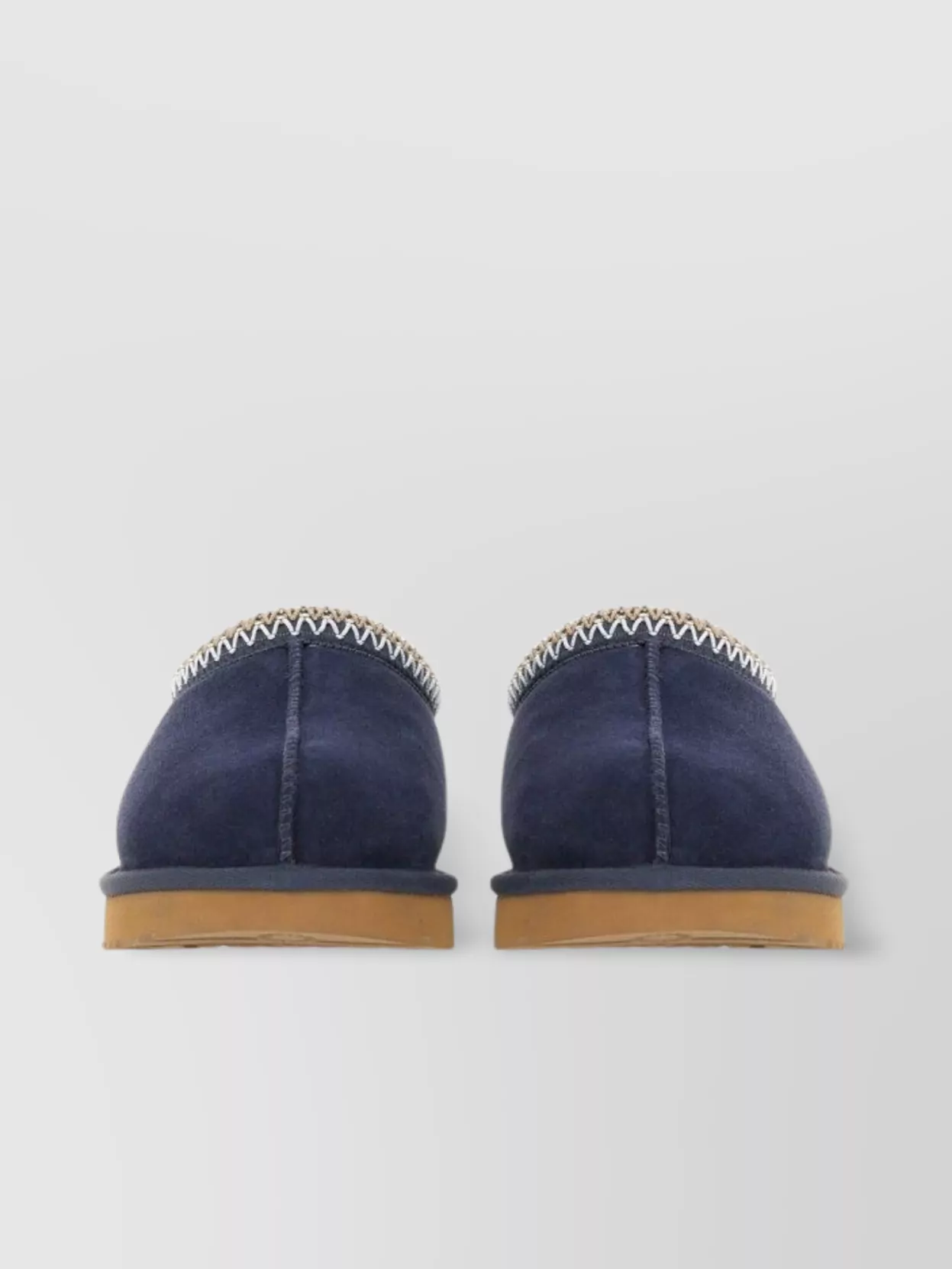 Ugg Slip-On Slippers With Rubber Sole And Zigzag Stitching