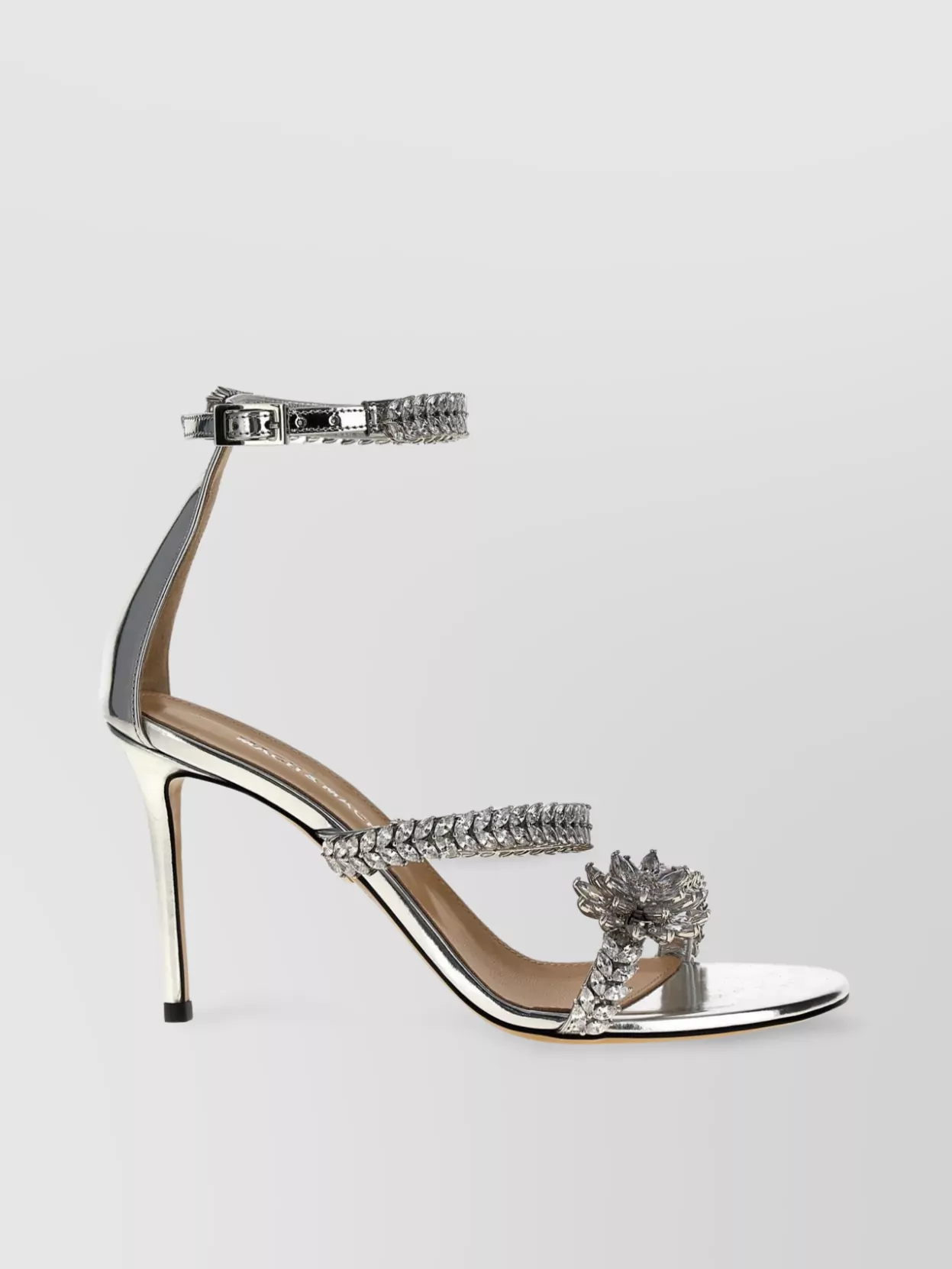 Mach&mach Sandals Strappy Metallic Finish In Brown