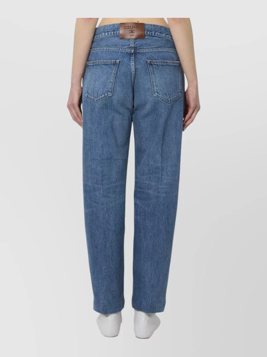 Celine Mid-Rise Straight-Leg Denim Jeans