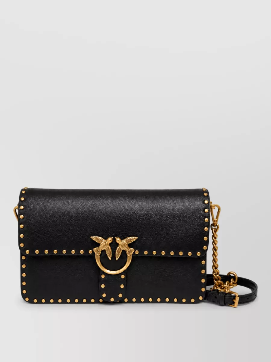 Pinko love bag one leather clutch bag