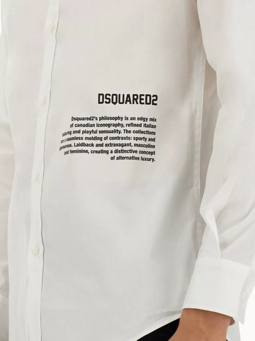 DSQUARED2 TEXT PRINT BUTTON-DOWN COLLAR SHIRT