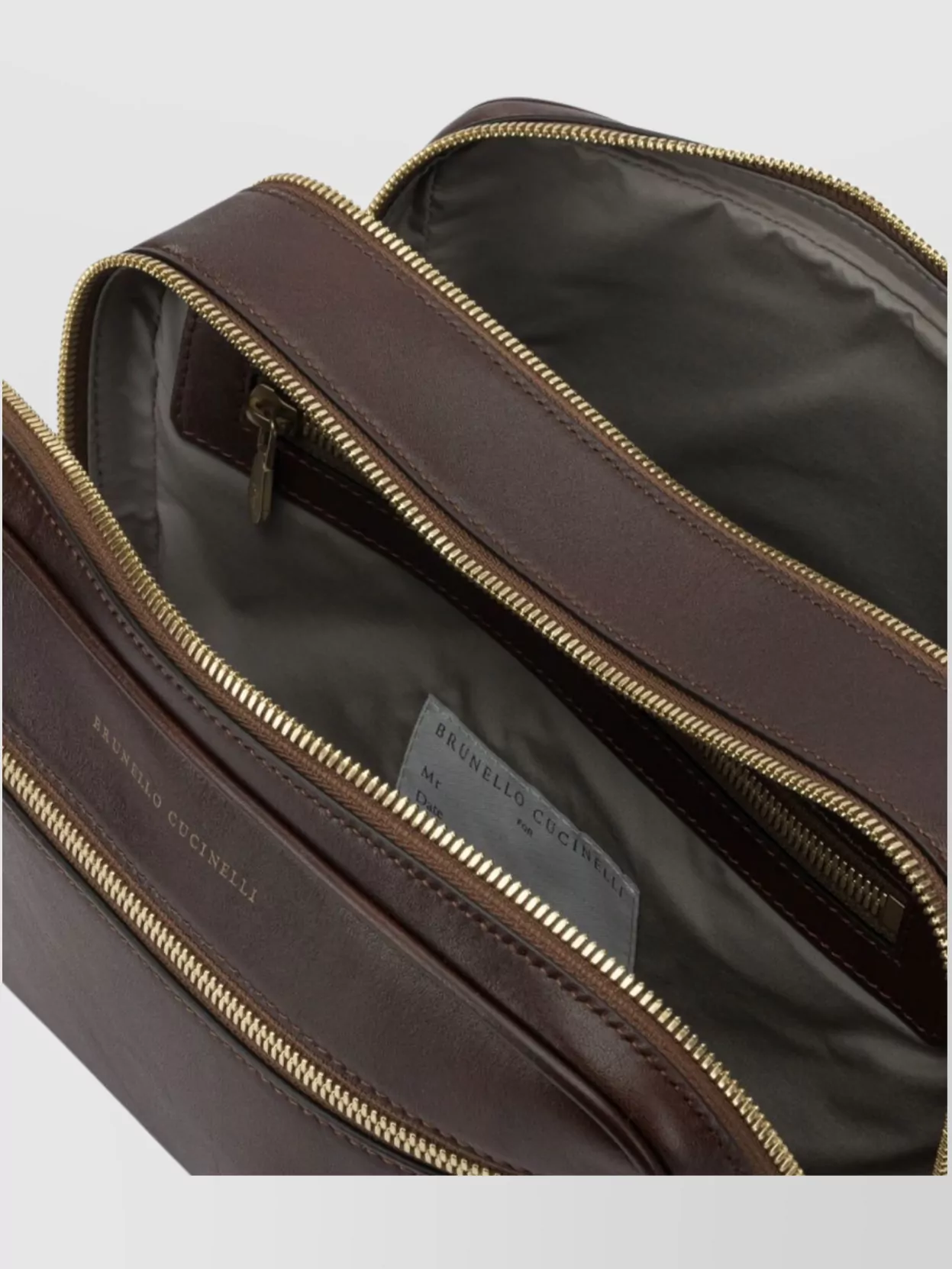 Brunello Cucinelli Leather Travel Pouches For Organized Packing