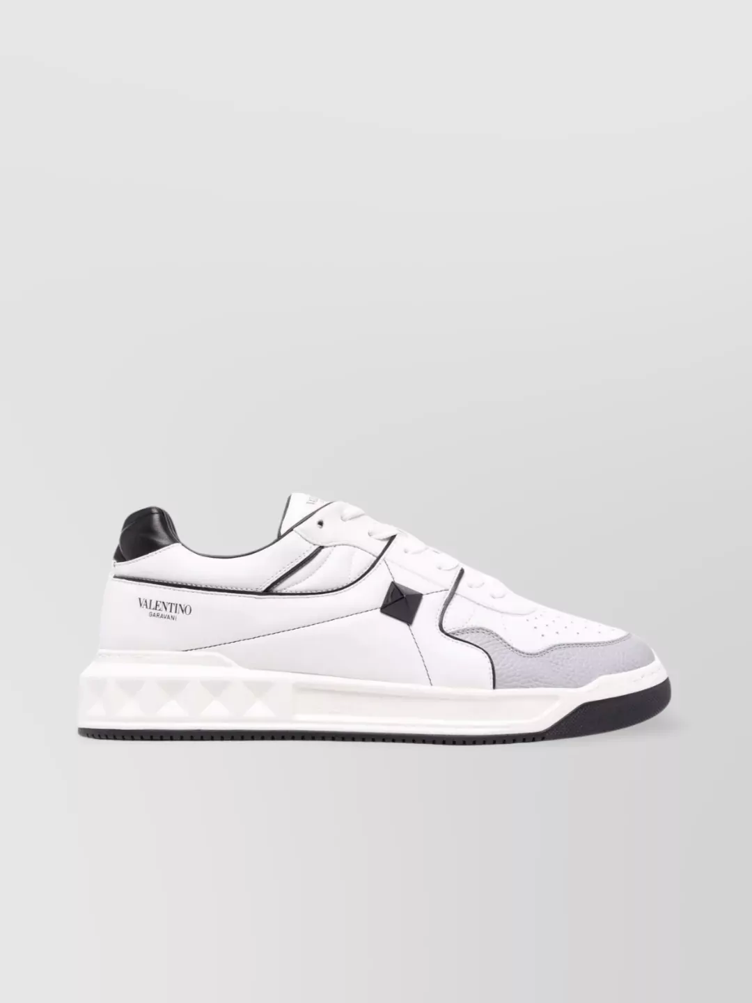 Shop Valentino Stud Sole Low-top Sneakers In White