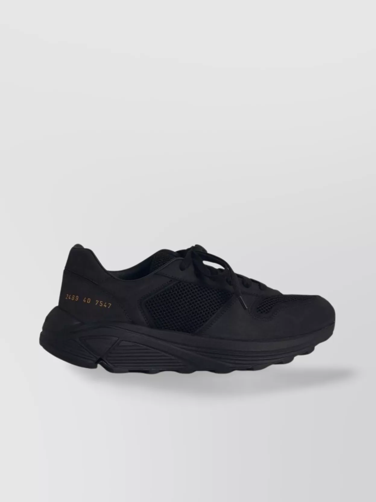Common Projects 'runner' Sneakers Leather Blend Mesh Panels