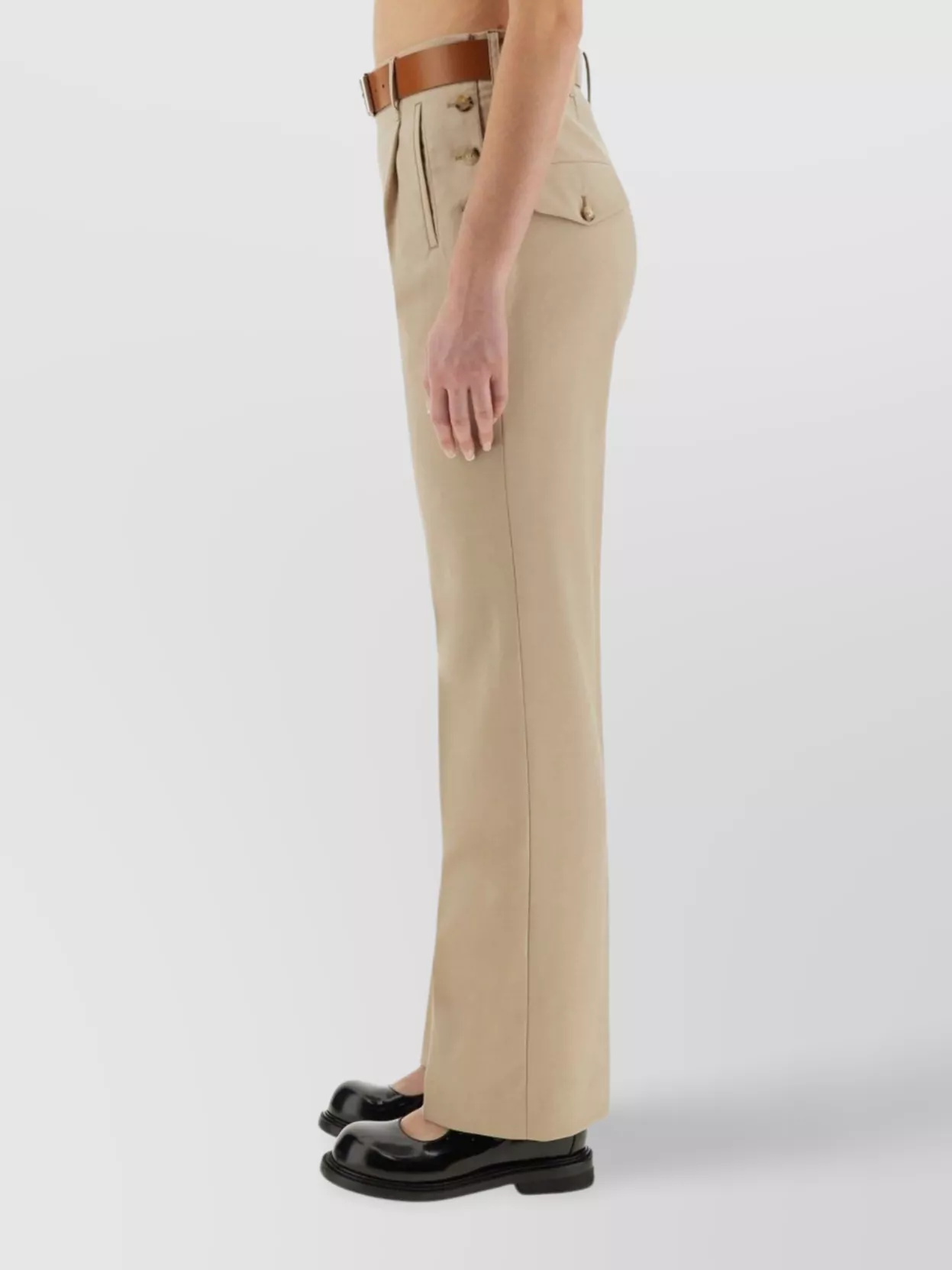 Moschino Straight Fit Wool Trousers