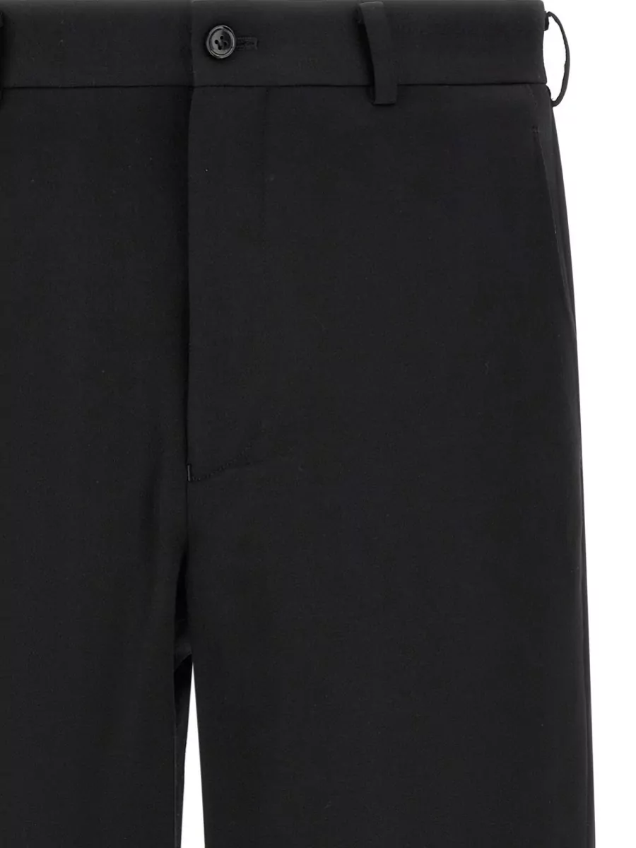 Comme Des Garçons Wool Straight-Leg Zip Bermuda Shorts