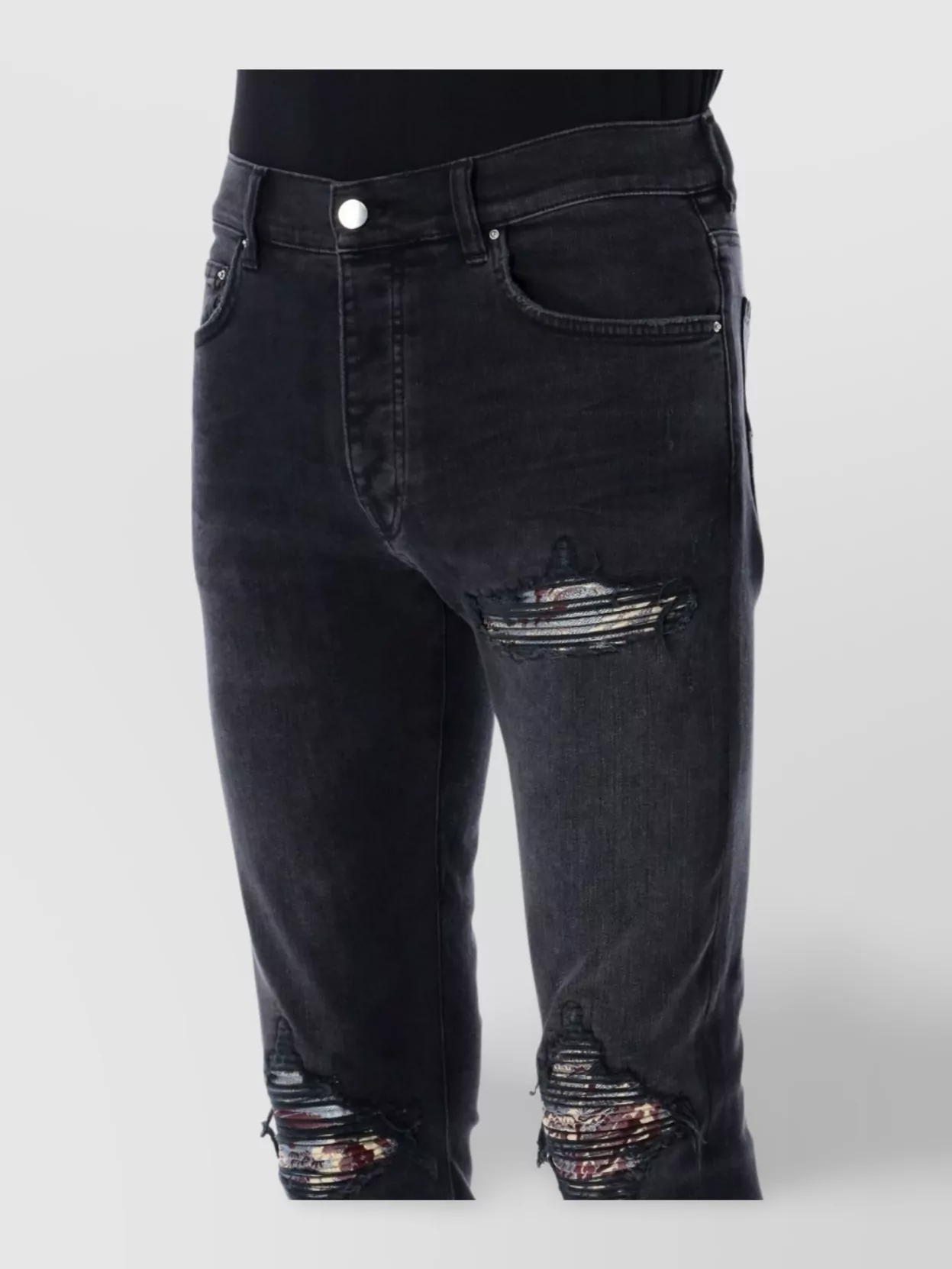 Amiri Distressed Denim Trousers Five Pocket Style