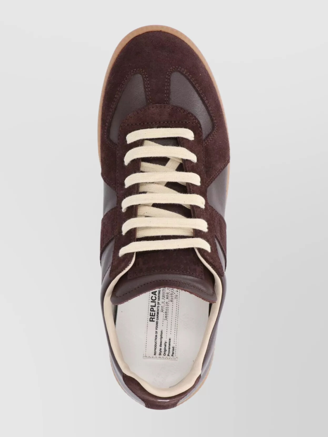 Maison Margiela Low Top Leather Sneakers With Round Toe