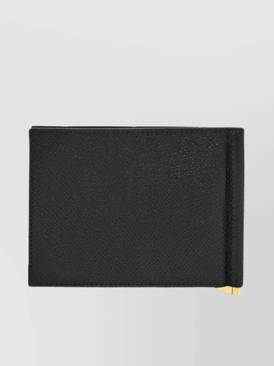FERRAGAMO MICRO GANCIO TEXTURED BI-FOLD WALLET