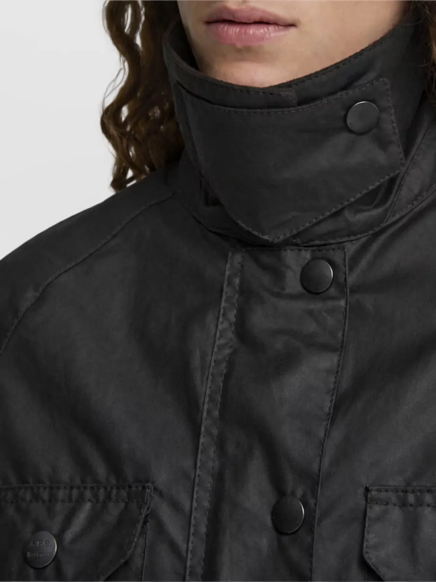 Barbour Waxed Cotton Single-Breasted Coat