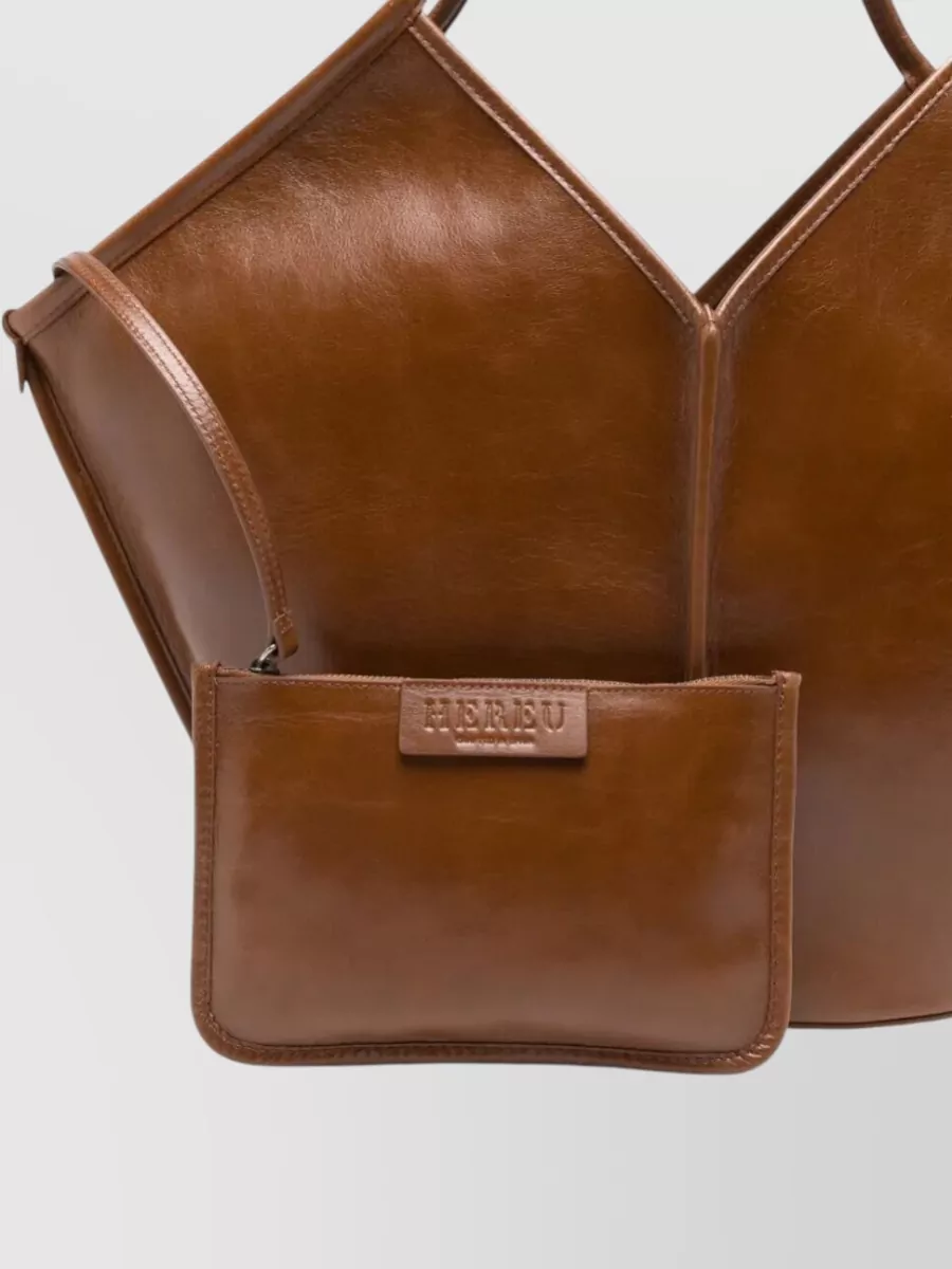 Hereu Calella Leather Tote Bag Dual Handles