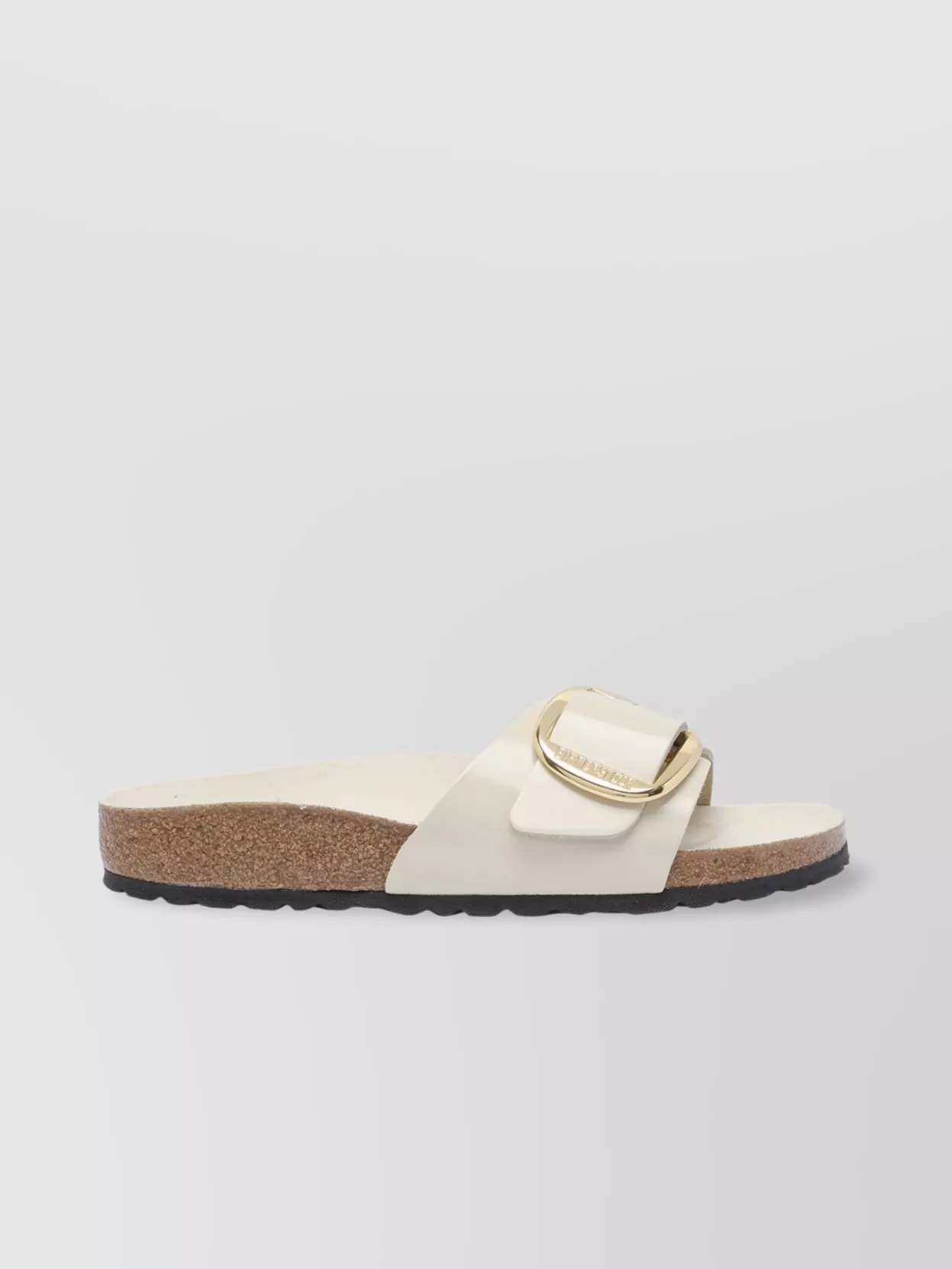 Birkenstock Leather Open Toe Sandals With Big Buckle