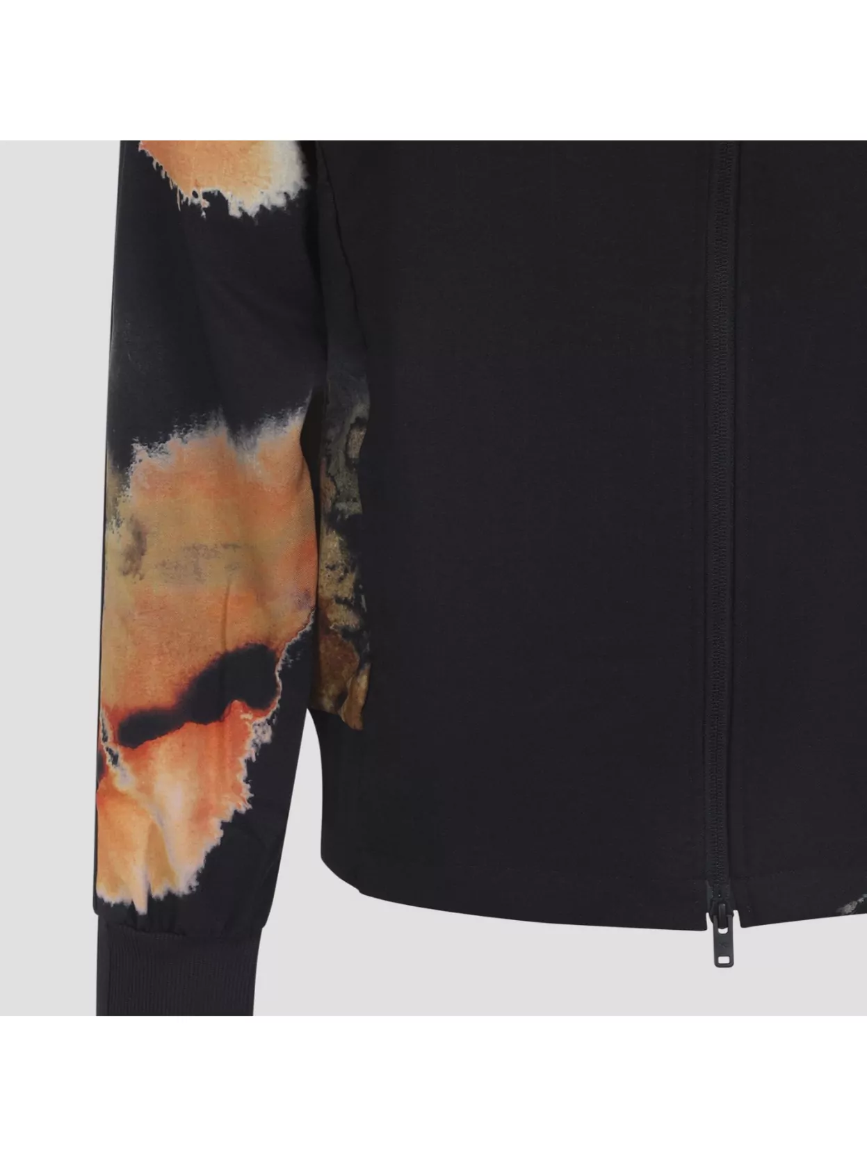 Y-3 Abstract Print Long Sleeve High Collar Jacket In Black