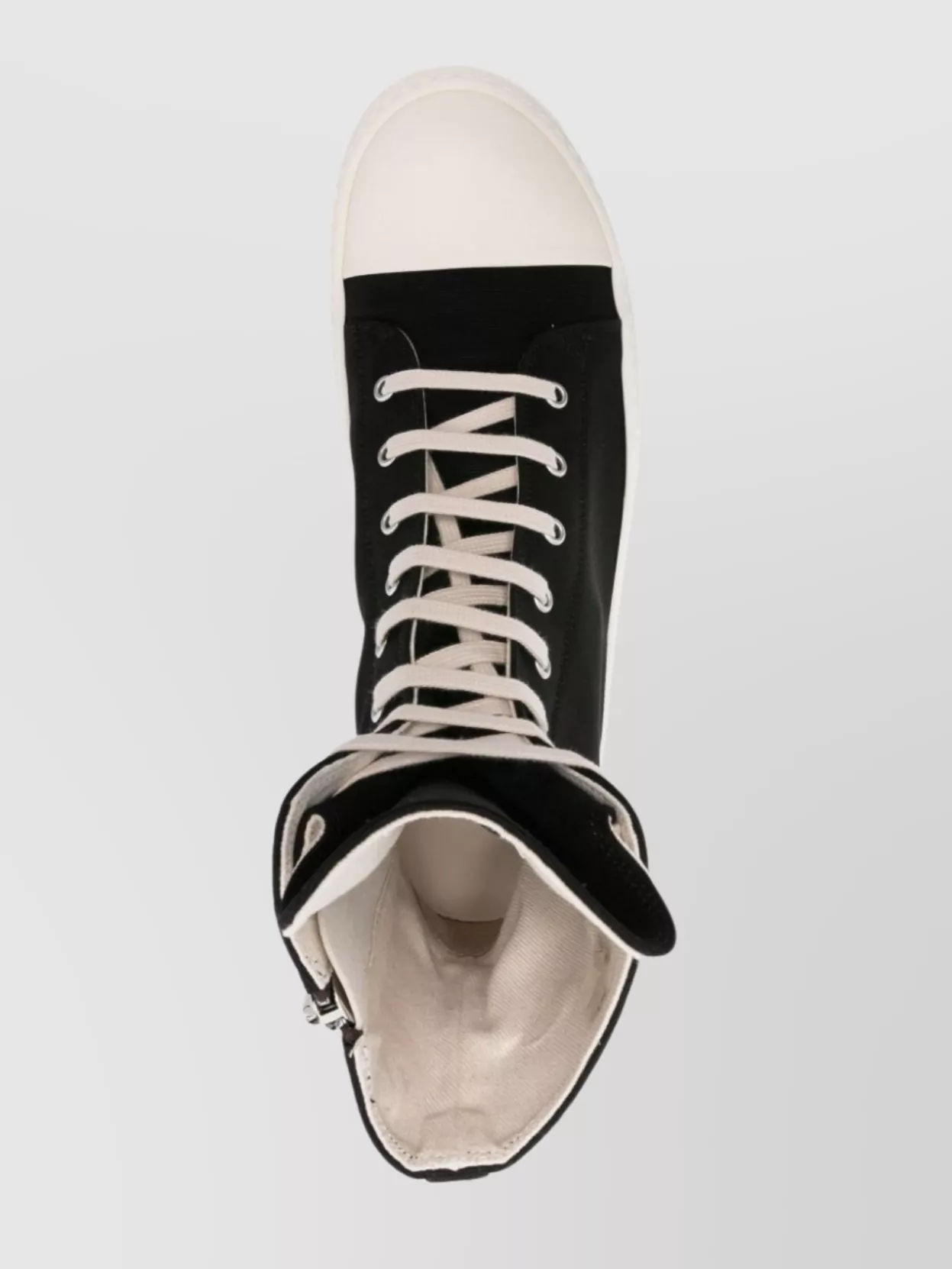 Shop Rick Owens Drkshdw Denim High-top Sneakers Shark-tooth Soles