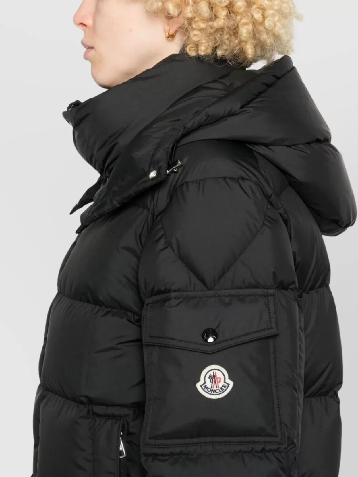 Moncler Padded Short Jacket Hood Attached