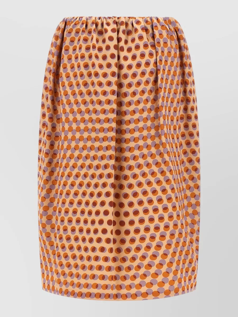 Dries Van Noten silk polka-dot draped asymmetric midi pleated skirt