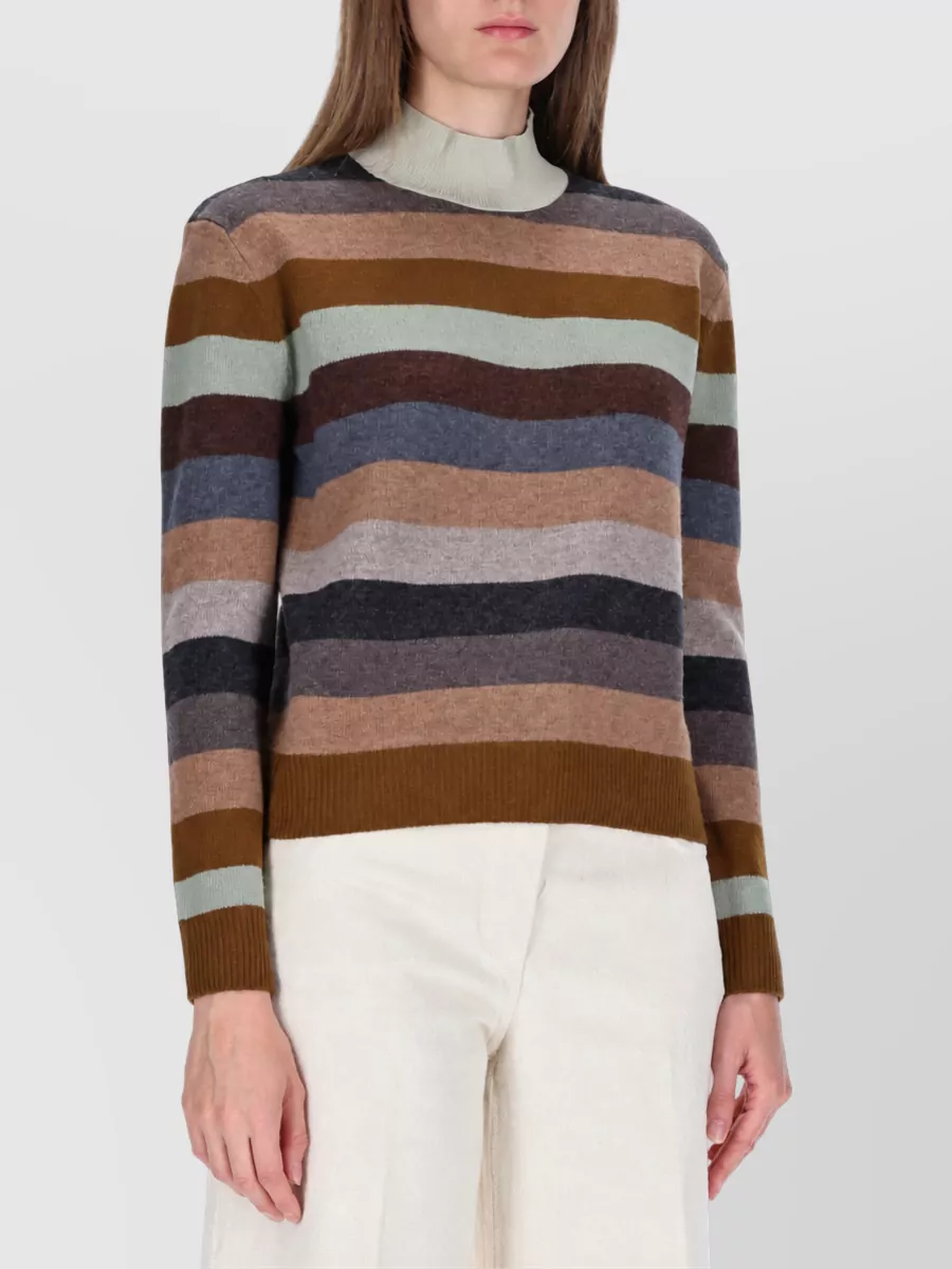Tory Burch Striped Merino Wool Sweatshirt