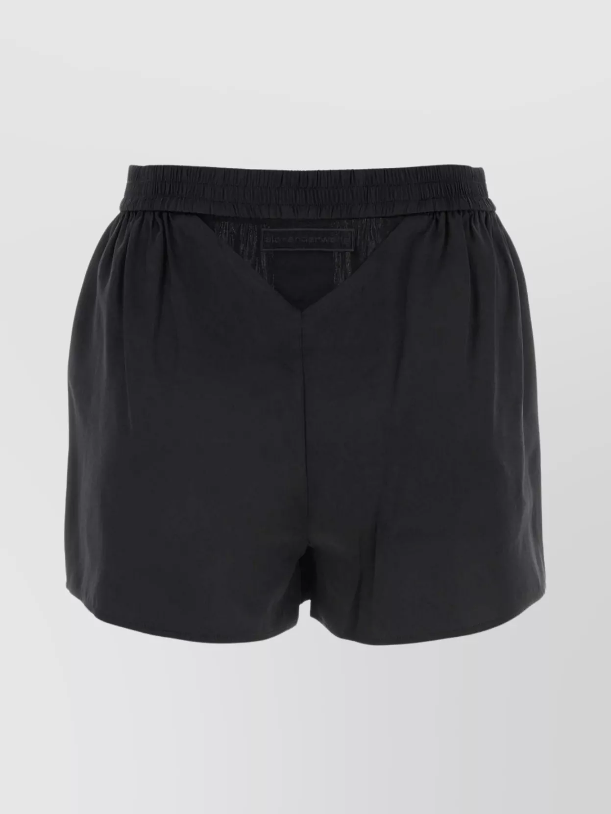 Shop Alexander Wang Satin Shorts With Elasticated Waistband And Side Pockets