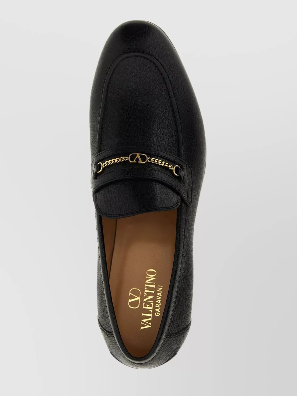 Valentino Garavani Men Vlogo Signautre Leather Loafers In Black
