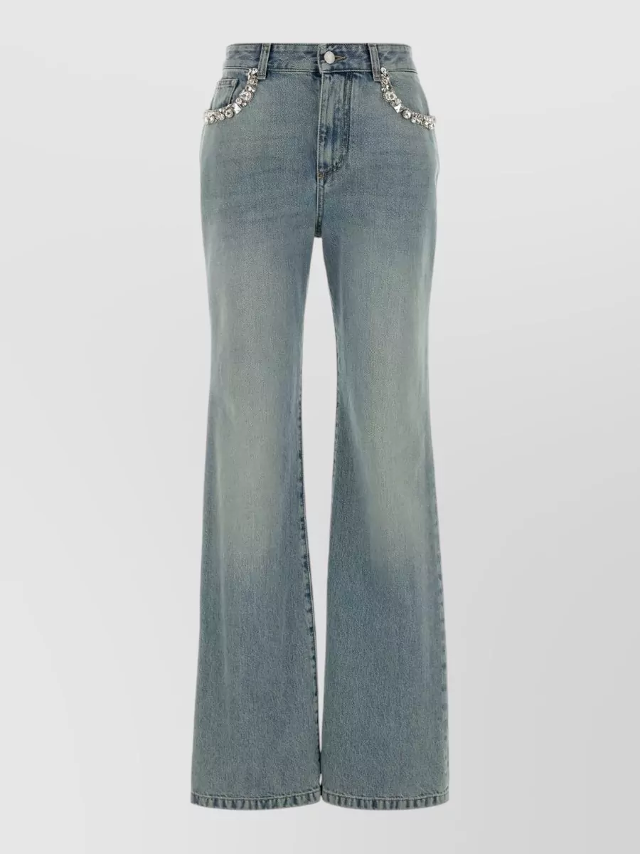 Alexander McQueen denim flared trousers