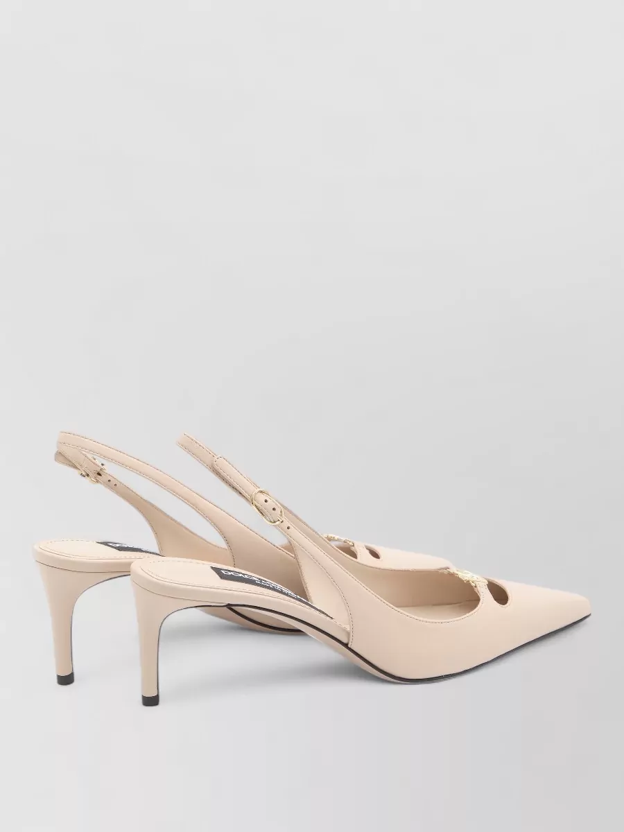 Dolce&Gabbana Slingback Pumps Silk Nappa Kitten Heel