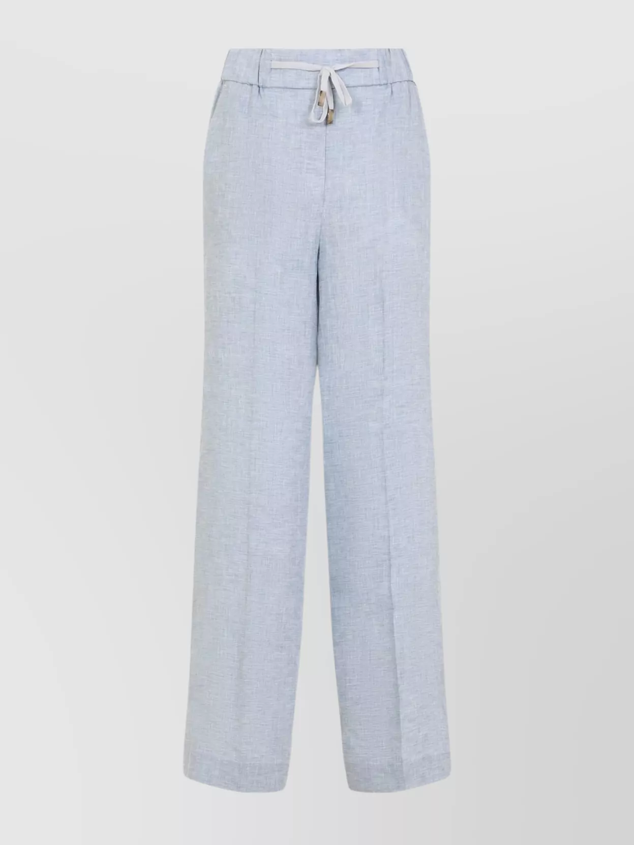 Peserico Pinstriped Linen Straight Trousers