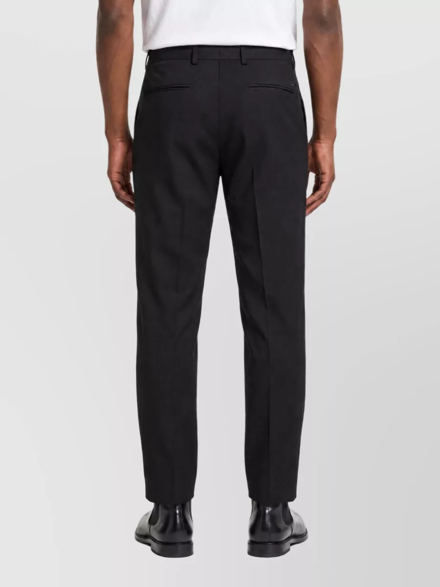 Pt Torino Virgin Wool Mid-Rise Straight-Leg Trousers