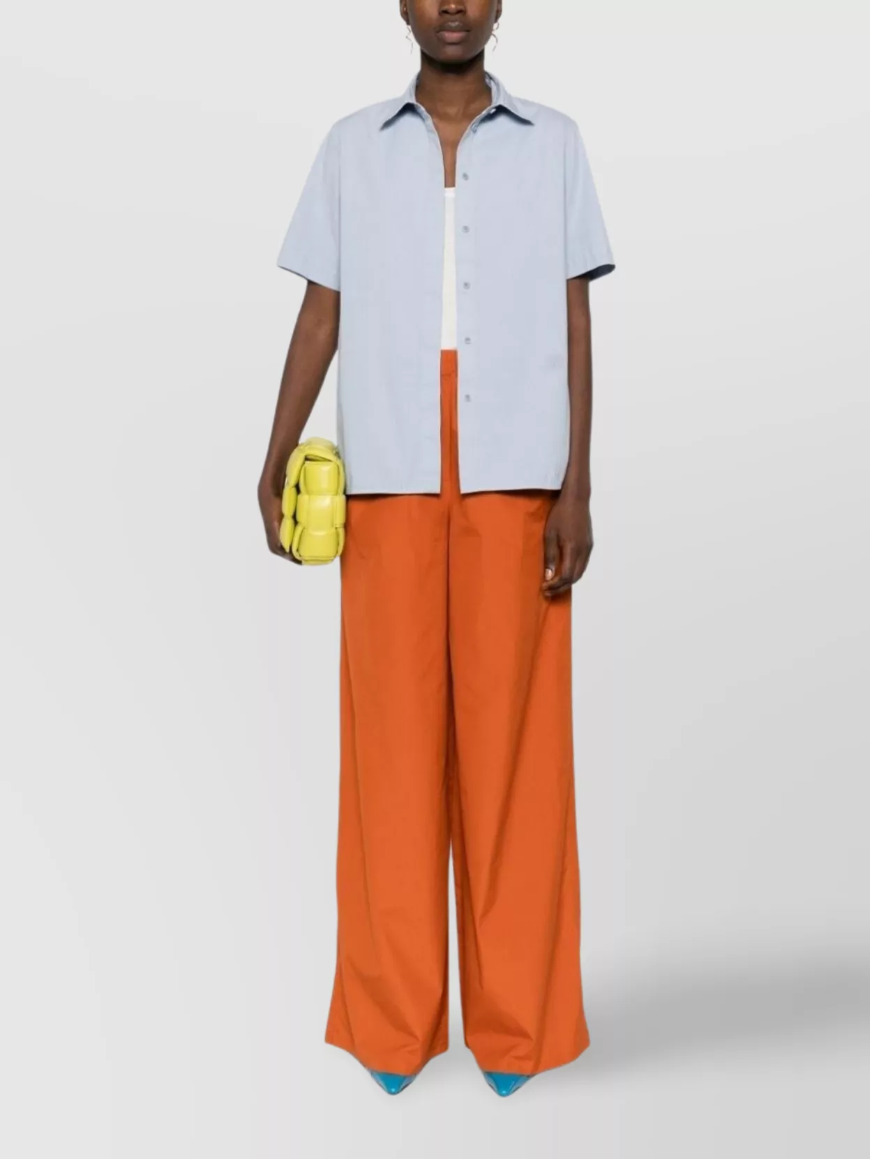 Max Mara High-Rise Cotton Poplin Wide-Leg Trousers