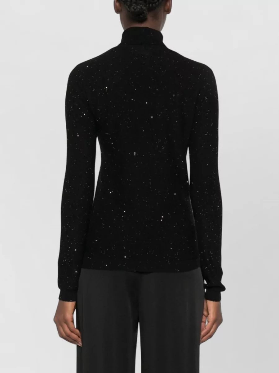 Fabiana Filippi Wool Sequin Turtleneck Sweater