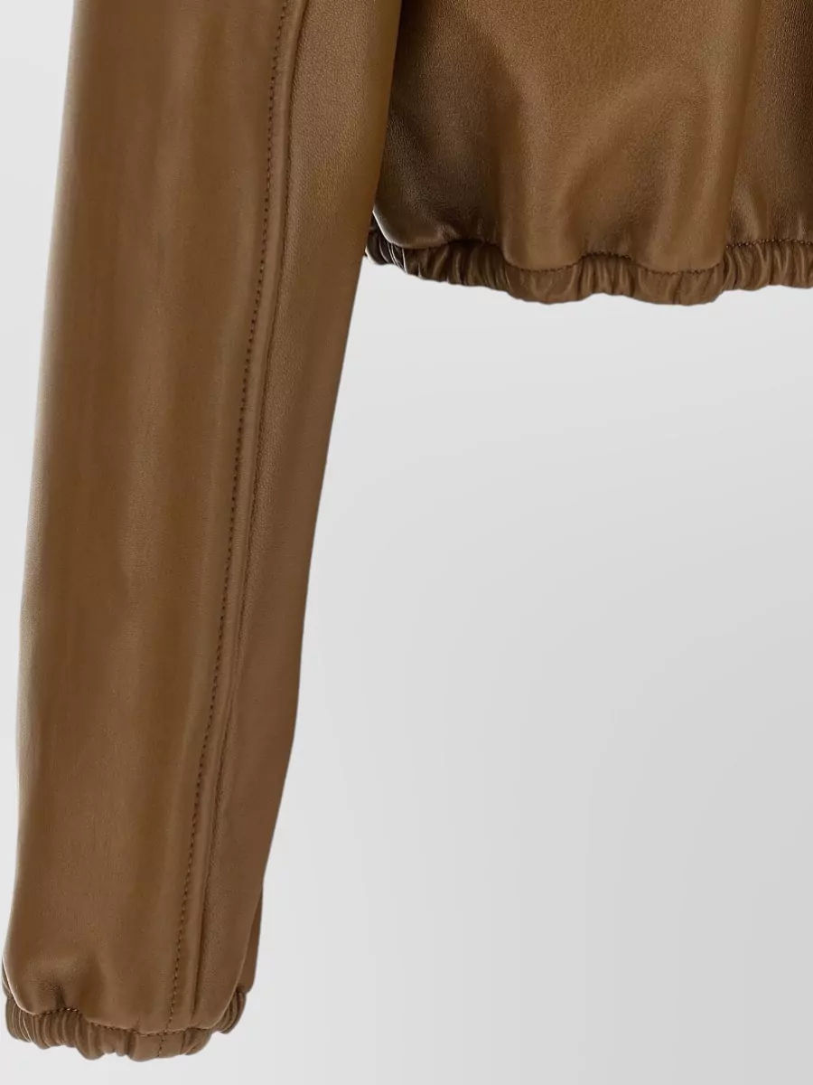 Gucci Lamb Leather Cropped Jacket