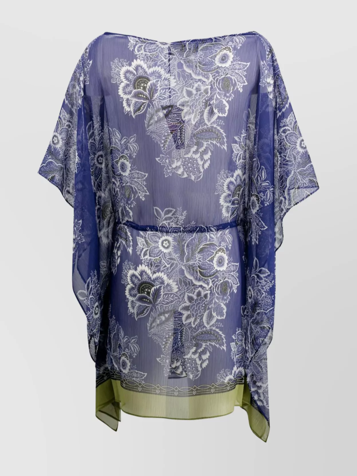 Shop Etro Floral Print Kaftan Dress In Purple