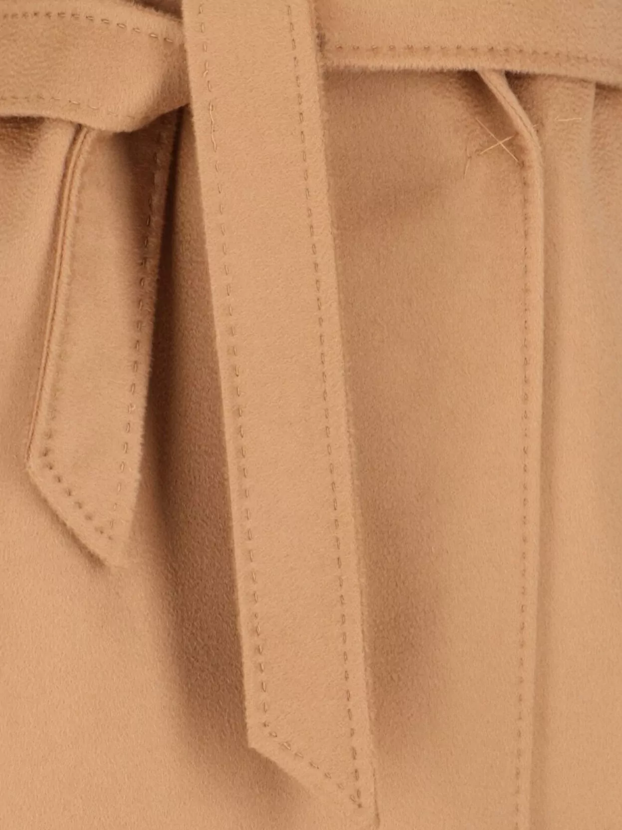 Max Mara Long Jacket With Belt And Back Vent