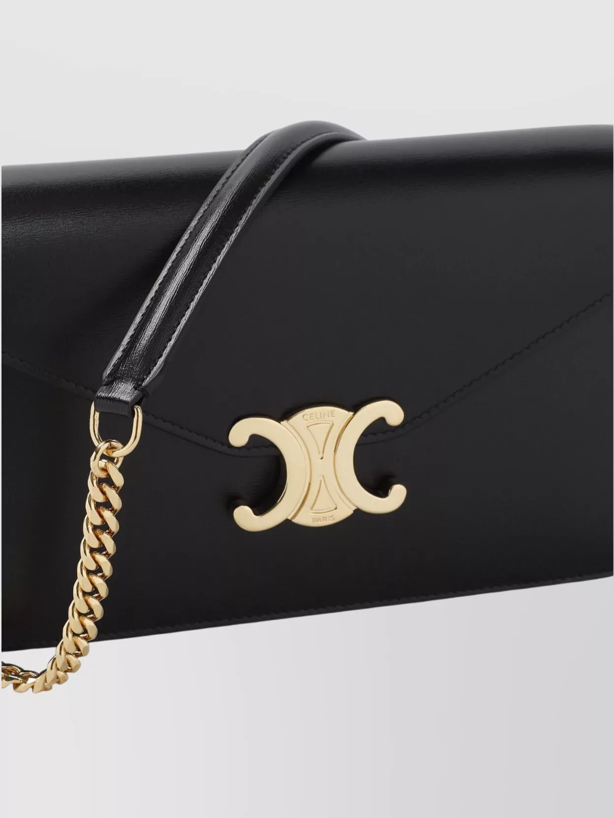 Celine Leather Margo Wallet On Chain Shoulder Bag