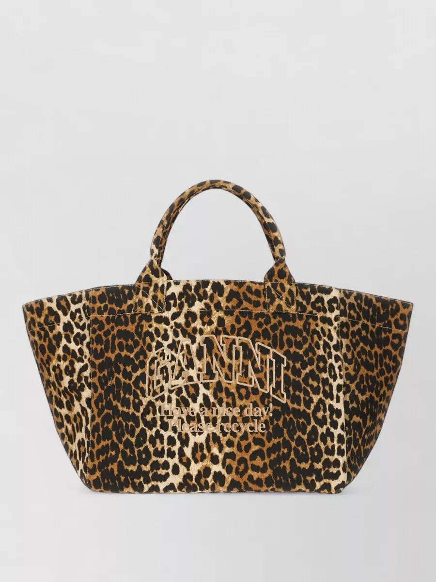 Ganni Na Canvas Tote Bag