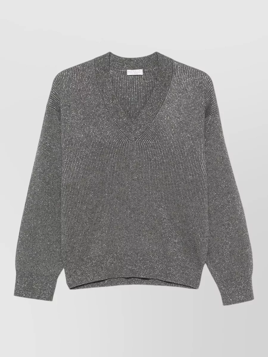 Brunello Cucinelli cashmere v-neck sweatshirt
